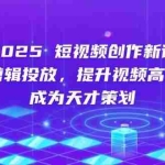 （14428期）2025短视频创作新课，学AI剪辑投放，提升视频高清处理，成为天才策划