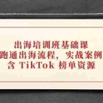 (14555期)出海培训班基础课,助你跑通出海流程,实战案例拆解,含 TikTok 榜单资源