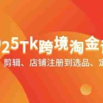 (14638期)2025Tk跨境淘金课:涵盖养号、剪辑、店铺注册到选品、定价、营销等
