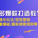 (14681期)拼多多爆款打造教学:直通车玩法/视觉营销/新品流量爆破/最新搜索规则等
