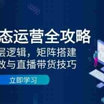 (14728期)快手生态运营全攻略:爆款底层逻辑,矩阵搭建,剪映特效与直播带货技巧