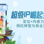 (14818期)超级IP崛起全攻略,定位+内容力构建,网红转型与商业变现实战