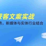 (14814期)AI批量获客文案实战,普通人拥抱趋势,新媒体与实体行业结合