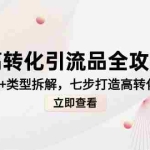 (14849期)高转化引流品全攻略,诱饵思维+类型拆解,七步打造高转化引流模型