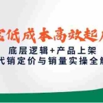 (14842期)淘宝低成本高效起店课,底层逻辑+产品上架,代销定价与销量实操全解