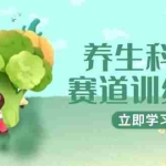 （14834期）养生科普赛道训练营，AI矩阵+爆款标题+插画教学，2月3万粉接广1800/条