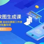 (14835期)电商爆款图生成课 ComfyUI零基础搭建 自动化换装工作流 爆款素材批量生成
