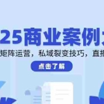 (14916期)2025商业案例大全,短视频矩阵运营,私域裂变技巧,直播带货策略