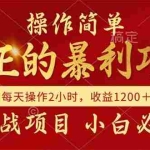 (14978期)真正的暴利项目,操作简单,每天收益1200+,自己做老板