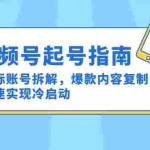 (15028期)视频号起号指南:对标账号拆解,爆款内容复制,快速实现冷启动