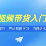 (15091期)短视频带货入门课,养号核心技巧,产品知识学习,沟通话术训练