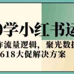(15086期)从0学小红书运营,笔记创作流量逻辑,聚光数据优化,618大促解决方案