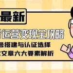 (15142期)公众号运营变现全攻略,账号搭建与认证选择,爆款文章六大要素解析