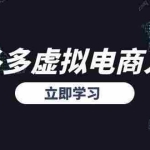 (15158期)拼多多虚拟电商入门,精准选品方法论,无货源模式起盘技巧