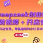 (15286期)Deepseek创业课,AI做视频+开店变现,零基础玩转小红书抖音