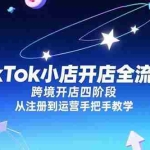 (15285期)TikTok小店开店全流程,跨境开店四阶段,从注册到运营手把手教学