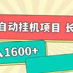 (15319期)7月最新全自动挂机项目日入1600+长期稳定收益