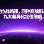 (15304期)品牌定位战略课,四种商战形态解析,九大差异化定位维度