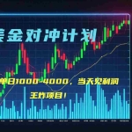 (15333期)2025年最暴力项目“美金先登计划”最新最强对冲战法,每日实际收益1K-4K