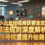 (15326期)中小企业短视频获客全攻略,算法规则深度解析,账号权重提升秘籍