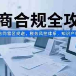 (15377期)电商合规全攻略,人事合同雷区规避,税务风控体系,知识产权防御