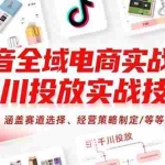 (15458期)抖音全域电商实战课:千川投放实战技巧,涵盖赛道选择、经营策略制定/等等