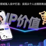 (15599期)2025年短视频领域人设IP打造:实现从个人出镜到商业成交的闭环转化