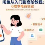 (15640期)闲鱼从入门到高阶教程:0成本电商创业,掌握闲鱼卖货核心方法论与实战技巧