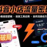 (15680期)抖音小店流量密码,随心推底层逻辑,投放工具应用,自然流撬动核心方法论