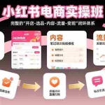 (15671期)小红书电商实操班:完整的"开店-选品-内容-流量-变现"闭环体系