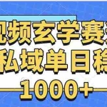 （15759期）玄学赛道引流私域变现单日稳定1000+教程