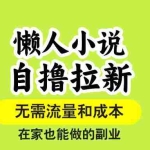 (15757期)懒人小说自撸拉新,无需流量,一个账号一条作品就可以打爆收益,在家也…