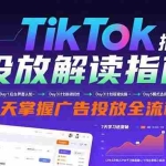 (15753期)TikTok投放解读指南:后台操作/计划建立/模式选择,7天掌握广告投放全流程