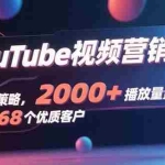 (15740期)YouTube视频营销课,独立站引流策略,2000+播放量转化68个优质客户