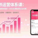 (15792期)小红书运营体系课:通过大量实战案例拆解0-1000W爆款算法全攻略