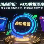(15809期)TK跨境高阶班:ADS数据深度解析,常见问题诊断与优化,数据驱动选品方法