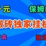 (15836期)游戏搬砖独家挂机玩法,日入千元,保姆级教学,一天就学会!
