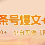 (15879期)AI头条号爆文+视频双玩法,单日500+,小白可做【附工具】