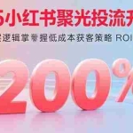 (15942期)2025小红书聚光投流升级版 从投流底层逻辑掌握低成本获客策略 ROI提升200%