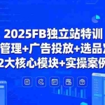 (15962期)2025FB独立站特训,BM管理+广告投放+选品定价,12大核心模块+实操案例