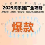（16067期）2025淘系推广全攻略，店铺诊断、万相台、智能计划，打造日销万级爆款计划