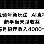 （16080期）视频号新玩法AI直播，新手小白当天见收益，月入4000+
