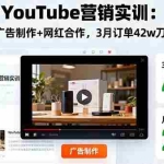 （16107期）YouTube营销实训：频道设置+广告制作+网红合作，3月订单42w刀月询盘200+