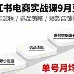 （16120期）小红书电商实战课9月更新，开店流程/选品策略/爆款店铺打造，单号月均10w+