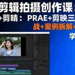 (16138期)剪辑拍摄创作课:PR+AE+剪映三件套实战+案例拆解+接单技巧,学完月入3+