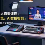 (16279期)全平台无人直播课程:非实时防风+AI智播智剪+多平台矩阵,10月全套技术