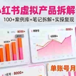(16330期)小红书虚拟产品拆解课:100+案例库+笔记拆解+实操复现,单账号月入8000+