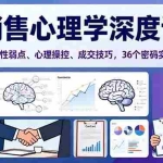 （16456期）销售心理学深度课，讲解人性弱点、心理操控、成交技巧，36个密码实战应用