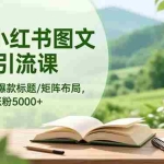 （16530期）AI+小红书图文矩阵引流课：账号定位/爆款标题/矩阵布局/单账号月涨粉5000+