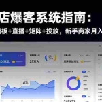 （16541期）实体店爆客系统指南：短视频+模板+直播+矩阵+投放，新手商家月入5万+